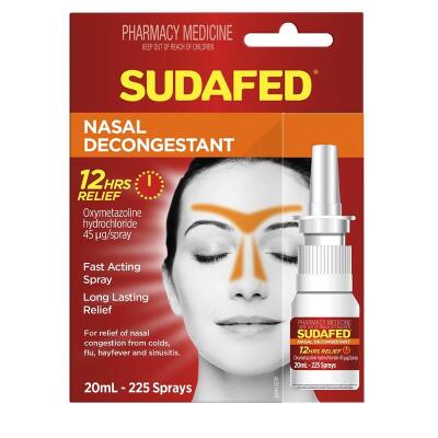 7x sudafed nasal decongestant