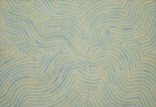 Original painting by Australian artist from the Central Desert, Northern Territory.NORMA KELLY NANGALA 1969 - Sandhills and Spring Flowers 2008