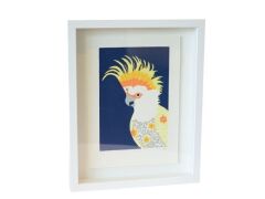 “Sacred Creatures - Polly III” - Original gilded reduction linocut by Pip Matthews - 3