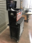 Multi Drawer Tool Box System, 7 drawer box locked with 8 drawer tool box on top, 700 x 500 x 1500mm H - 4