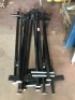 10 x Aluminium adjustable height display framing posts, 2300mm closed
