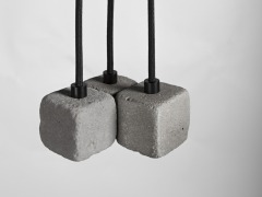 Qty of 4 Matching Bentu DIAN Concrete Pendants - 3