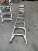 2 x Ladders, 1 x A Frame steel 4 step, 1 x Aluminium folding - 2