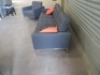 Matt Blatt Eames Replica Lounge Suite, 1 x 3 seater couch, 2 x lounge chairs, Grey fabric upholstered - 3