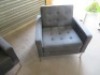 Matt Blatt Eames Replica Lounge Suite, 1 x 3 seater couch, 2 x lounge chairs, Grey fabric upholstered - 5