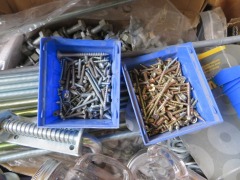 Assorted Hardware and Fixings, contents of timber crate, 1150 x 1150 x 680mm H - 8