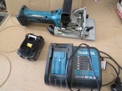 Makita Cordless Plate Joiner, Model: DPJ180 with battery and charger - 2