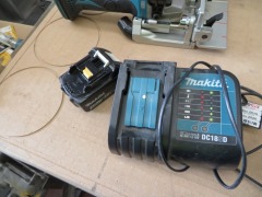 Makita Cordless Plate Joiner, Model: DPJ180 with battery and charger - 6