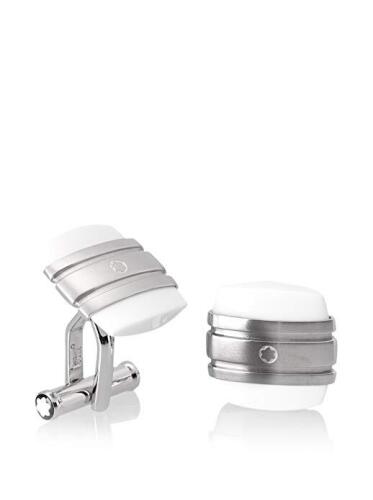 Montblanc Classic Collection White Agate Stainles Steel Cufflinks 106625
