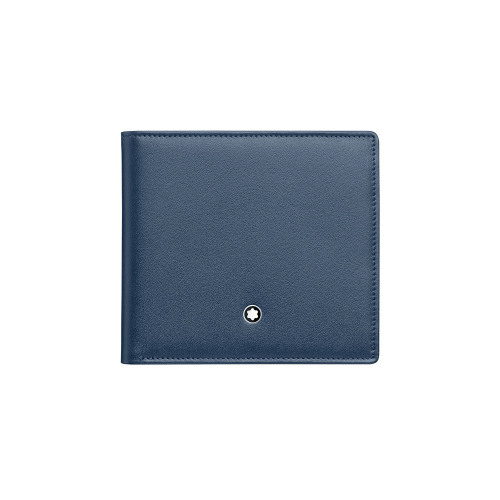 Montblanc Meisterstück Wallet 8cc Navy Deep Shine Euro Leather Wallet 114545
