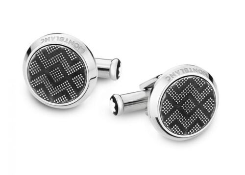 Montblanc Round Steel Granulated Cufflinks 116654