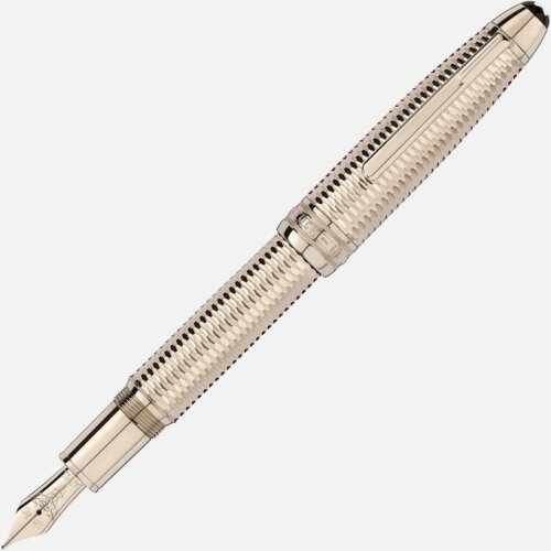 Montblanc Meisterstück Geometry Solitaire Champagne Gold LeGrand Fountain Pen M 118101
