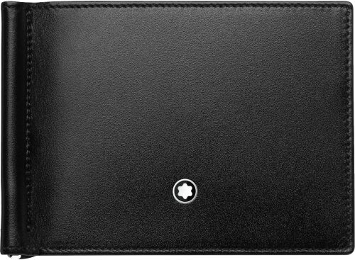 Montblanc Meisterstück 6cc Wallet with Money Clip Black/Light Blue 118295