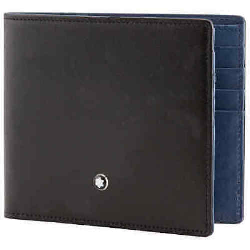 Montblanc Meisterstuck 8cc Wallet - Black/Light Blue 118297