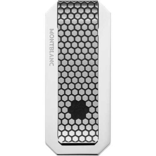 Montblanc Stainless Steel Honeycomb Pattern Money Clip 118621