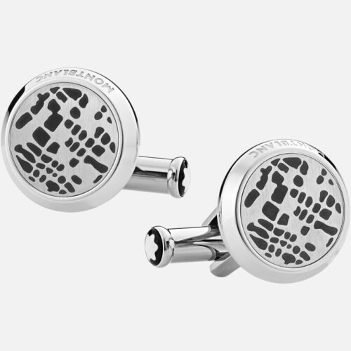 Montblanc Cufflinks Dots pattern Steel PVD Black 126101