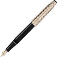 Montblanc Meisterst&uuml;ck Dou&eacute; 145 Geometry Champagne Gold-Coated Classique Fountain Pen F 118081 (Pen only. No Box)