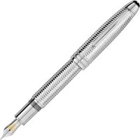 Montblanc Meisterst&uuml;ck Solitaire 146 Geometry Platinum Fountain Pen M 118097 (Boxed)