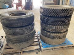 9 x Assorted 10.00 R20 Tyres - 7