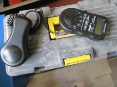 1 x Gossen Light Meter in case, Model: Mavoulux 5032C USB, 1 x Digitech Light Meter, 1 x Raitek Digital Thermometer in case - 5