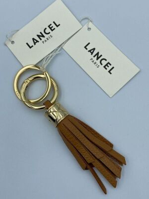 Lancel Small Tassel Keyring Grained L- Camel A0856720TU