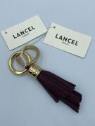 Lancel Small Tassel Keyring Grained L- Cassis A0856726TU