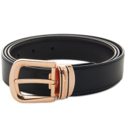 Montblanc Classic Line Trapeze Buckle Reversible Black / Brown Leather Belt 109737