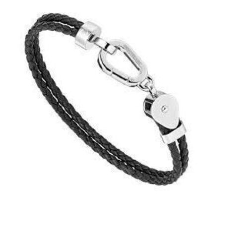 Montblanc Wrap Me Bracelet Leather & Stainless Steel 12596863