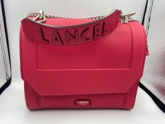 Lancel Ninon Flap Bag M Rasberry A0922239TU - 2