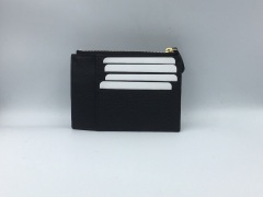 Lancel Zip Card Holder L Noir Black A0880710TU - 2