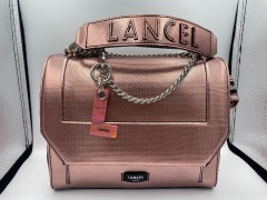 Lancel Ninon Flap Bag M Metallized Pink A10418BHTU - 2