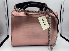 Lancel Ninon Flap Bag M Metallized Pink A10418BHTU - 3
