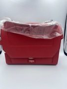 Lancel Ninon flap Bag M Red A09222IRTU - 3