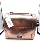 Lancel Ninon Flap Bag M Metallized Pink A10418BHTU - 2