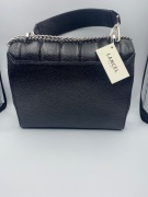 Lancel Ninon Flap Bag M Quilted Black A1112810TU - 3