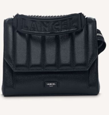 Lancel Ninon Flap Bag M Quilted Black A1112810TU