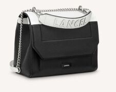 Lancel Ninon Flap Bag M Black/Snow A09234VDTU - 2