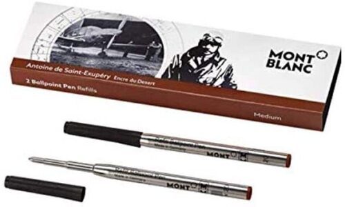 2x Packs of Montblanc Antoine de Saint-Exupery 2 Desert Brown Ballpoint Pen Refills 116273