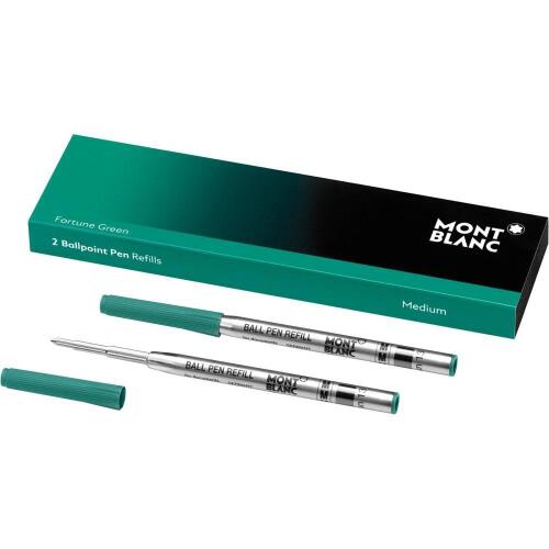 2x Packs of Montblanc Fortune Green Medium 2 Ballpoint Pen Refills 116216
