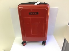 Lancel Aviona LW 4W Cabin Suitcase Shiny Red A09023AITU - 2