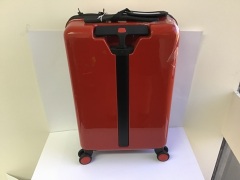Lancel Aviona LW 4W Cabin Suitcase Shiny Red A09023AITU - 3
