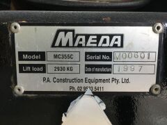 1997 Maeda MC355HL Crawler Crane, 580hrs - 13
