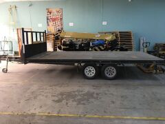2017 Tandem 3 tonne Flat top trailer, 16ft x 8ft *RESERVE MET* - 2