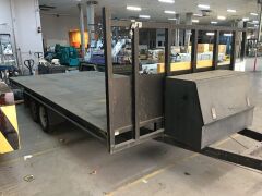 2017 Tandem 3 tonne Flat top trailer, 16ft x 8ft *RESERVE MET* - 9