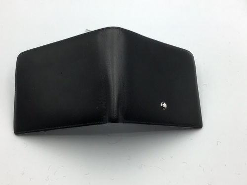 Montblanc 6 cc black leather wallet