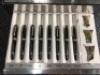8x Montblanc Meisterst&uuml;ck 18k Gold Tester Fountain Tester Pens 115383 in Unique Display Case with Enlarged Nibs - 3
