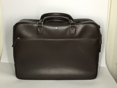 Montblanc brown buffalo leather briefcase #111258 - 2