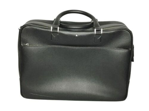 Montblanc brown buffalo leather briefcase #111258