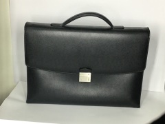 Montblanc Sartorial Single Gusset Black Leather Briefcase 113176 - 2