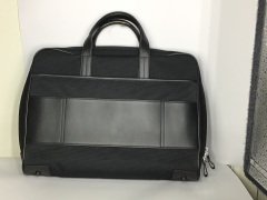Montblanc black leather briefcase - 3